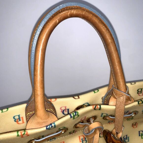 Vintage Y2K Dooney & Bourke Monogram Satchel Dooney & Bourke, genuine leather. - Picture 2 of 12